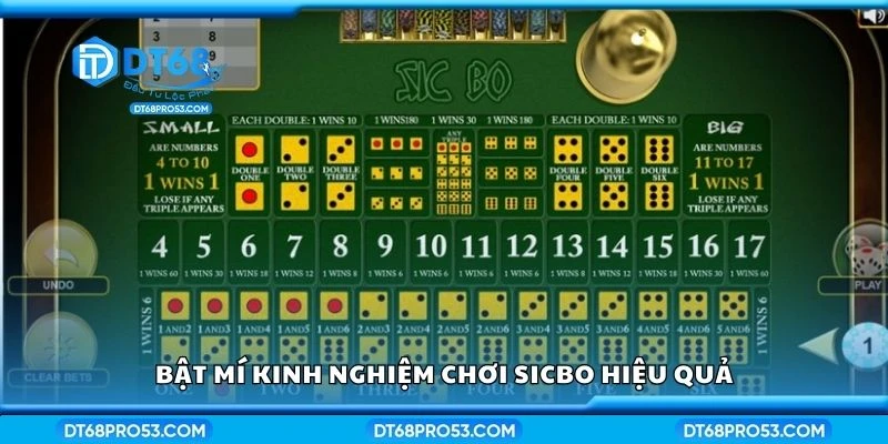 Bật mí kinh nghiệm chơi Sicbo hiệu quả